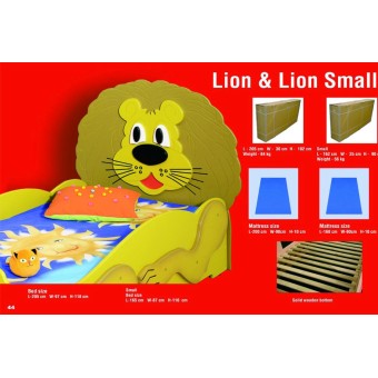 Single bed for children in mdf model LION