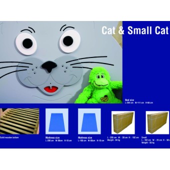 Cama individual en mdf modelo CAT