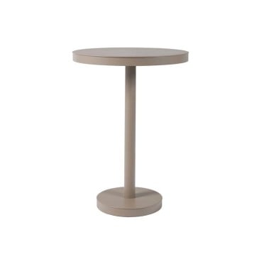 Barcino Hight Tisch im Freien aus Aluminium mit einer Platte mit 60 Durchmessern in zwei verschiedenen Ausführungen