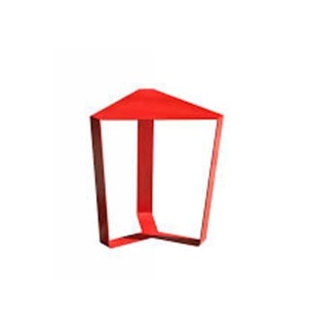 Finity woonkamertafel in gepoedercoat metaal in de kleuren rood, wit en zwart verkrijgbaar in twee maten