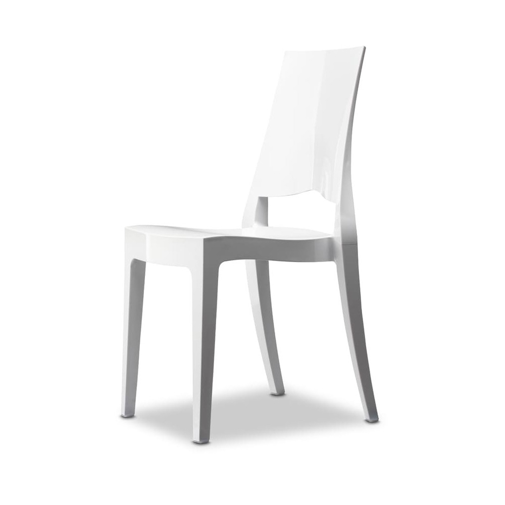 chaise glenda scab transparent blanc