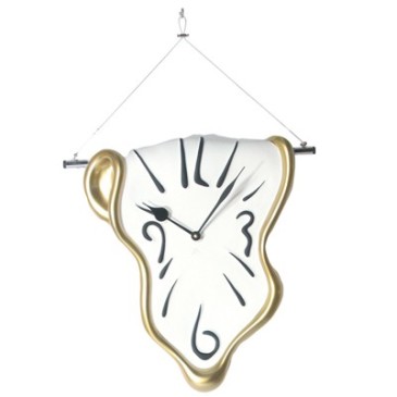 Wall clock Cm H 40 L 40 P7 with a melted shape