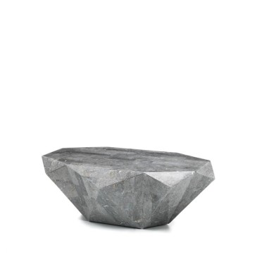 table de salon diamond medium stones grise