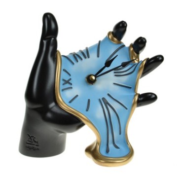 Orologio da tavolo mano con quadrante sciolto in resina decorata a mano