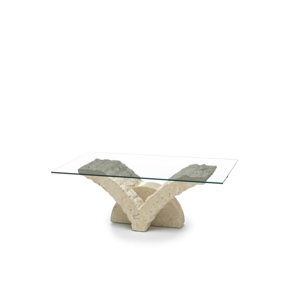 stones papillon contoured living room table