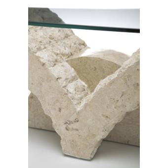 mesa de centro papillon stones piedra base
