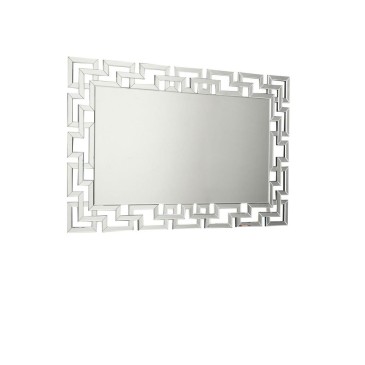 20 Stones Spiegel mit gewelltem Rahmen aus kleinen Spiegeln. Geeignet für Eingänge, Hotels und Restaurants
