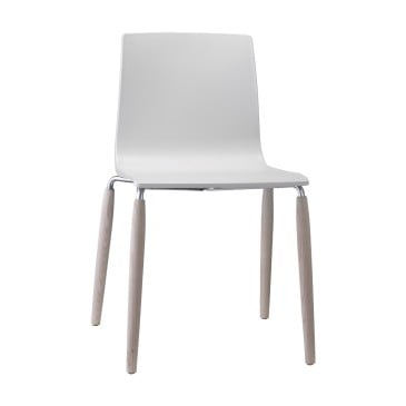 Natural Alice white chair by Scab front